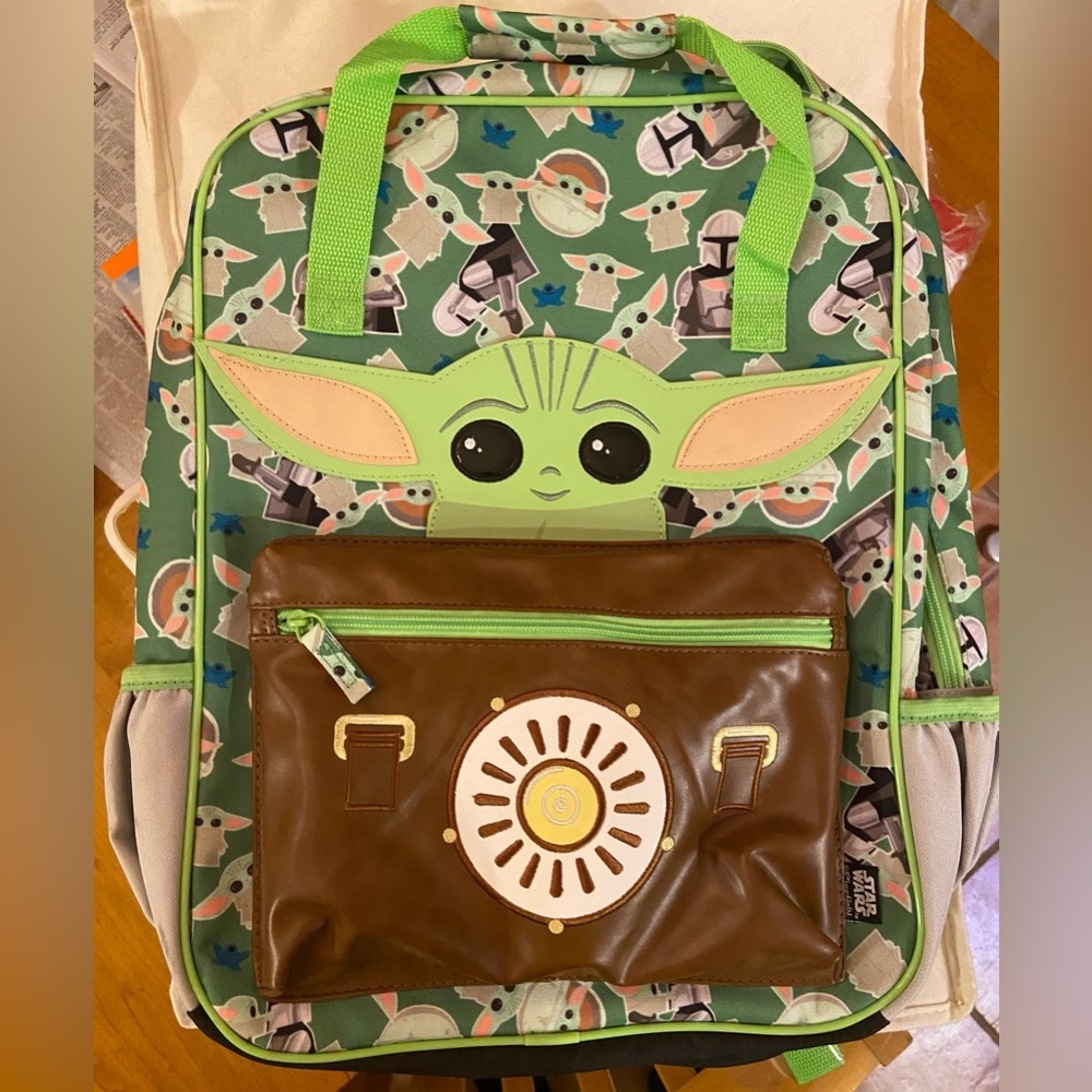 Baby Yoda Backpack w/ Laptop Pouch